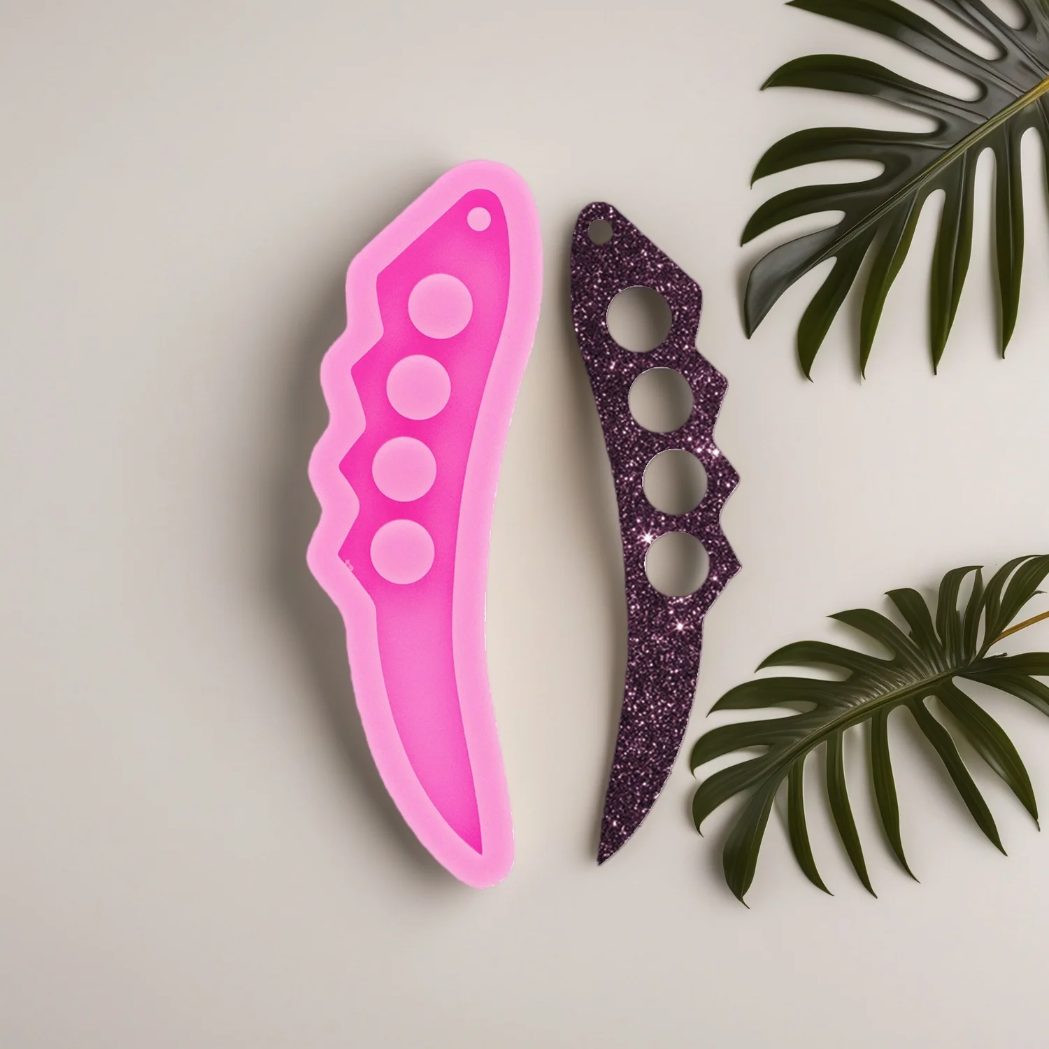 Silicone Mini Sword Mold Epoxy Resin Knife Mould For DIY Ornaments Keychain Necklace Charms Epoxy Resin Crafts