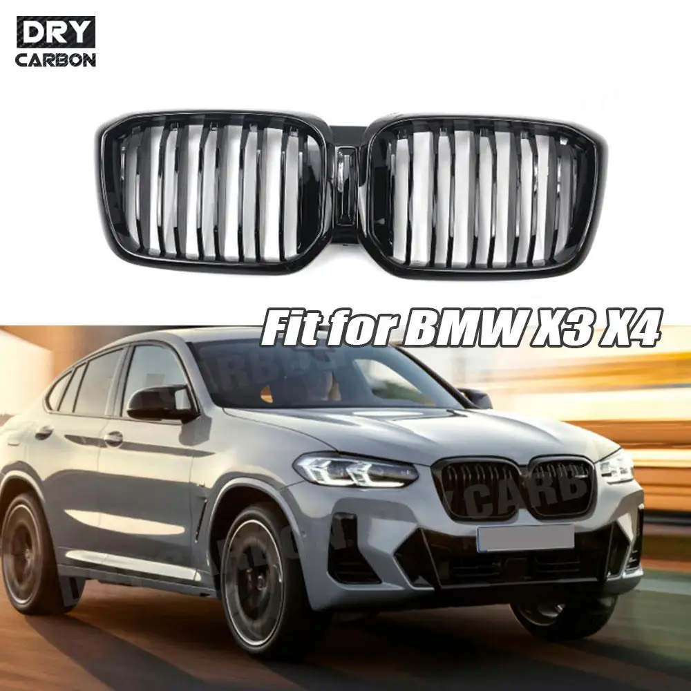 

Front Bumper Racing Grills Front Bumper Grille for BMW X3 X4 G01 G02 2022+ ABS Gloss Black Car Styling Bodykits