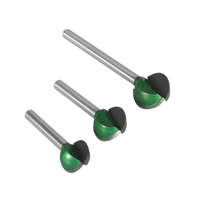 Imagem -02 - Shank Ball Nose End Mill para Carpintaria Fresadora Cnc Bits Router para Madeira Raio Core Carboneto de Tungstênio mm mm