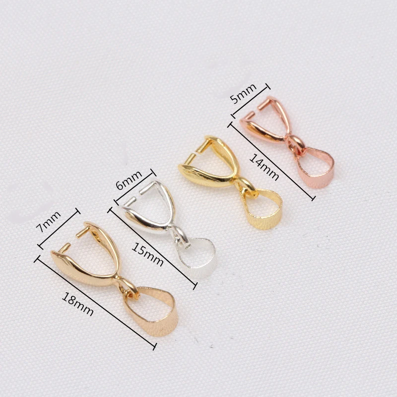 10 قطعة قلادة ربط مشبك مواد صنع المجوهرات اكسسوارات Charms بها بنفسك أساور القلائد 14K لوازم مطلية بالذهب #2