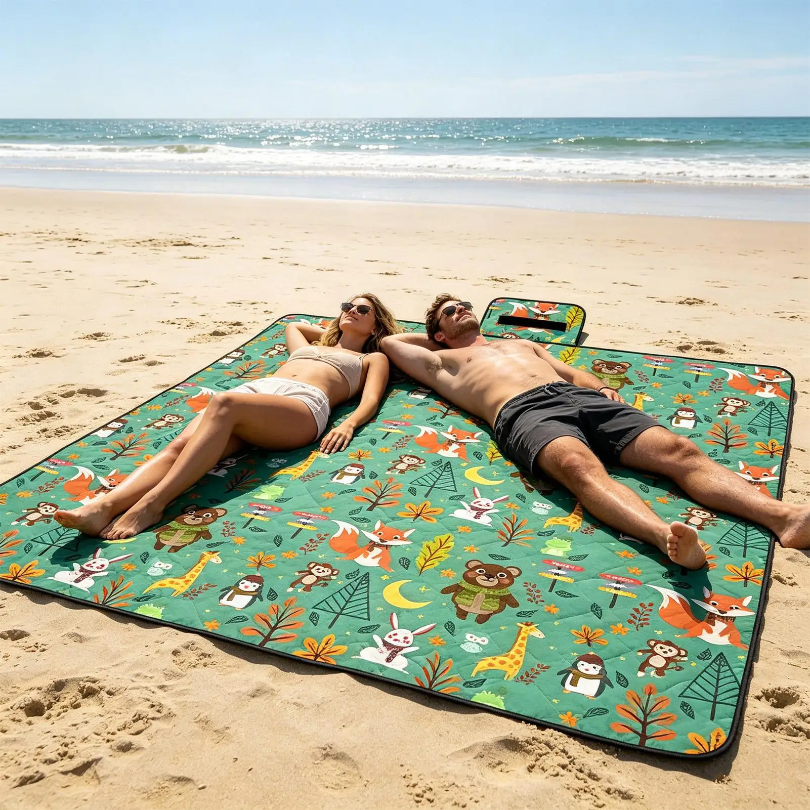 

Extra Large Picnic Blanket Extra Large Foldable 78.74x78.74Inch Portable Washable Waterproof Picnic Mat For Park Garden Lawn