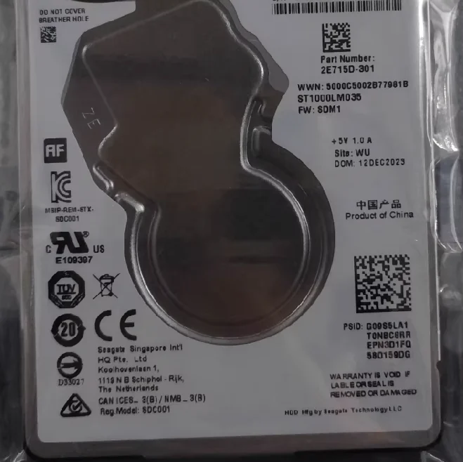 For Seagate ST1000LM035 1TB Notebook HDD 128MB Cache SATA 3 7MM hard drive