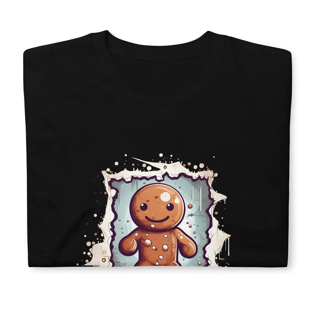 Happy Gingerbread Man Pops Out T-Shirt