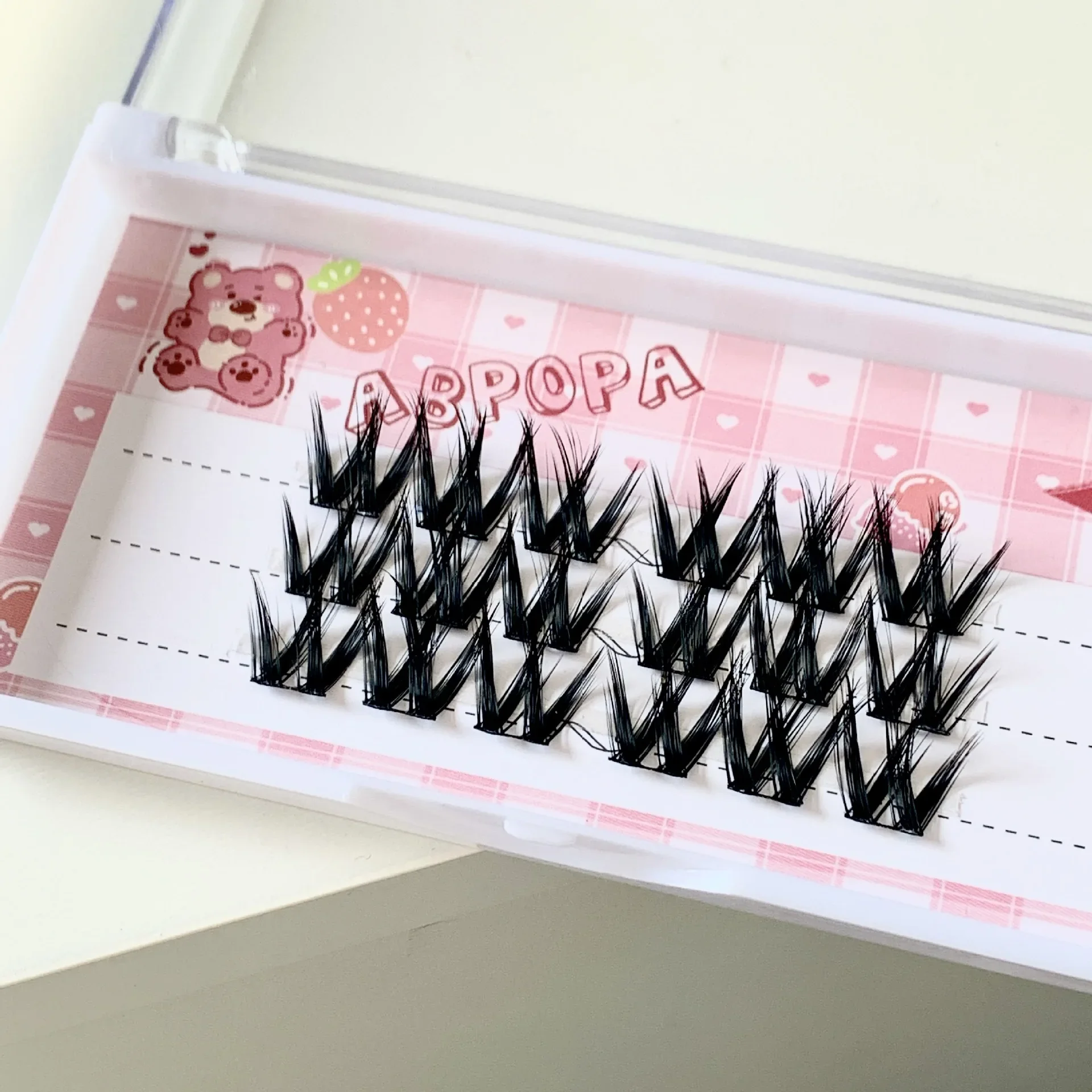 3pair W False Eyelash DIY Manga Lashes Transparent Terrier Strands Eyelash Soft False Eyelashes Eyelashes Daily Makeup