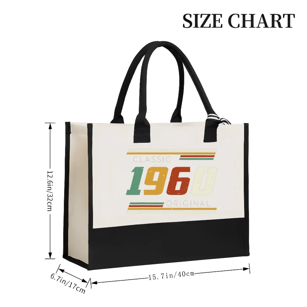 1960 2026 جديد وصول موضة عملية واسعة قابلة لإعادة الاستخدام حمل حقيبة نمط طباعة 2 لهجة الثقيلة حقيبة كتف كبيرة لجميع Da #3