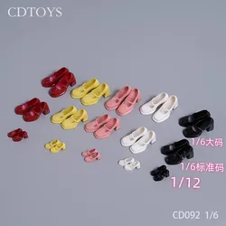 CDTOYS CD092 CD093 1/6 1/12 Soldier JK Small Leather Shoes High Heels Fit 6'' 12'' Action Figure Doll Model Toys In Stock