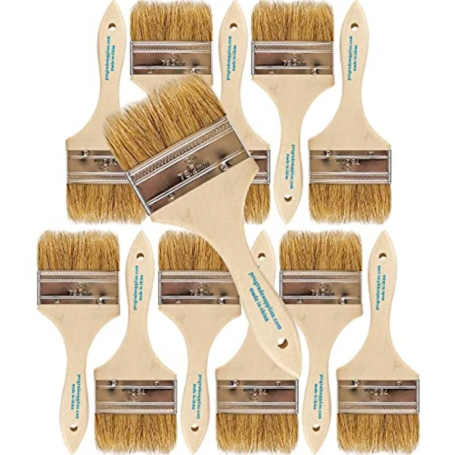 

- Chip Paint Brushes - 12 Ea 3 Inch Chip Paint Brush Light Brown