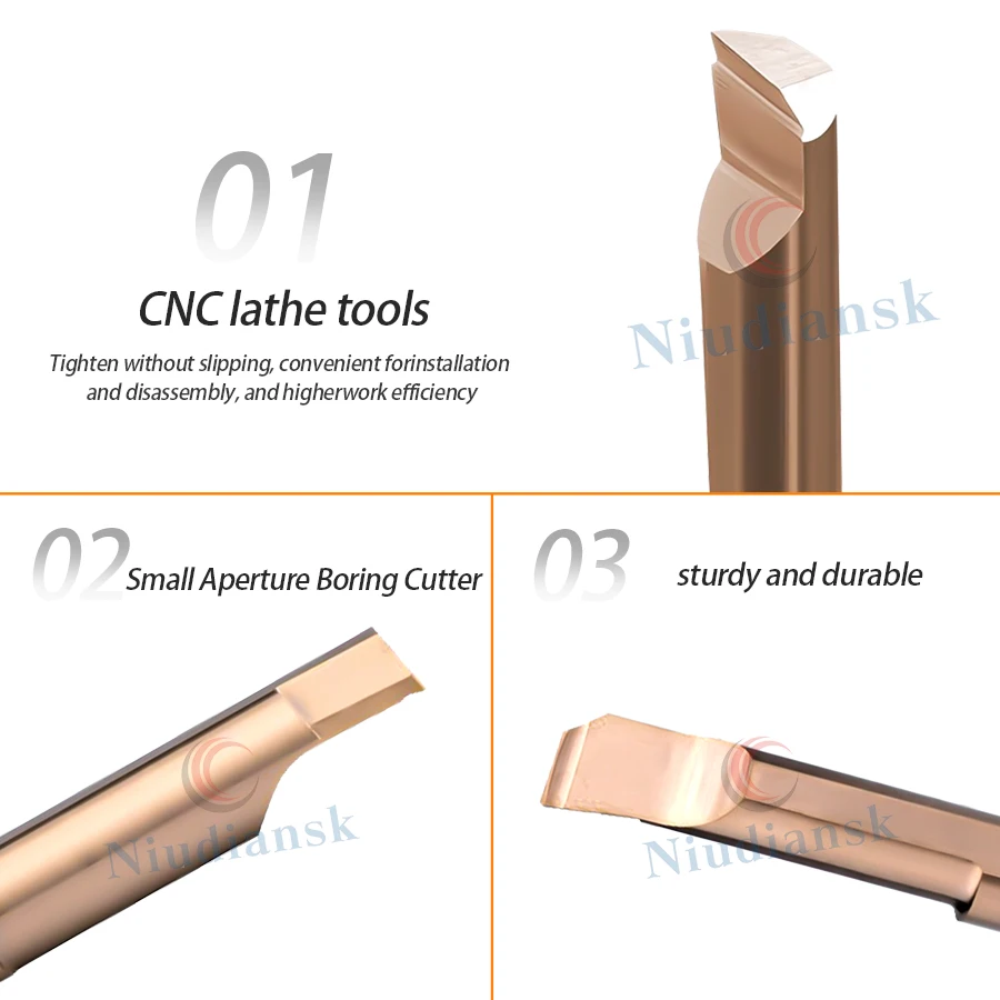 MTR2.0 R0.05 L5 MTR2.5 R0.05 L15 MTR3.0 R0.15 L15 MTR4.0 R0.15 L10 CNC Lathe Tungsten Steel Alloy Small Aperture Boring Cutters