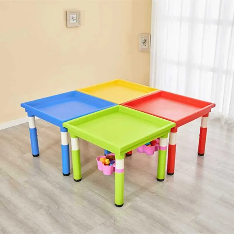 Children's sand table round lifting building block toy  baby play   space sand plastic play sand