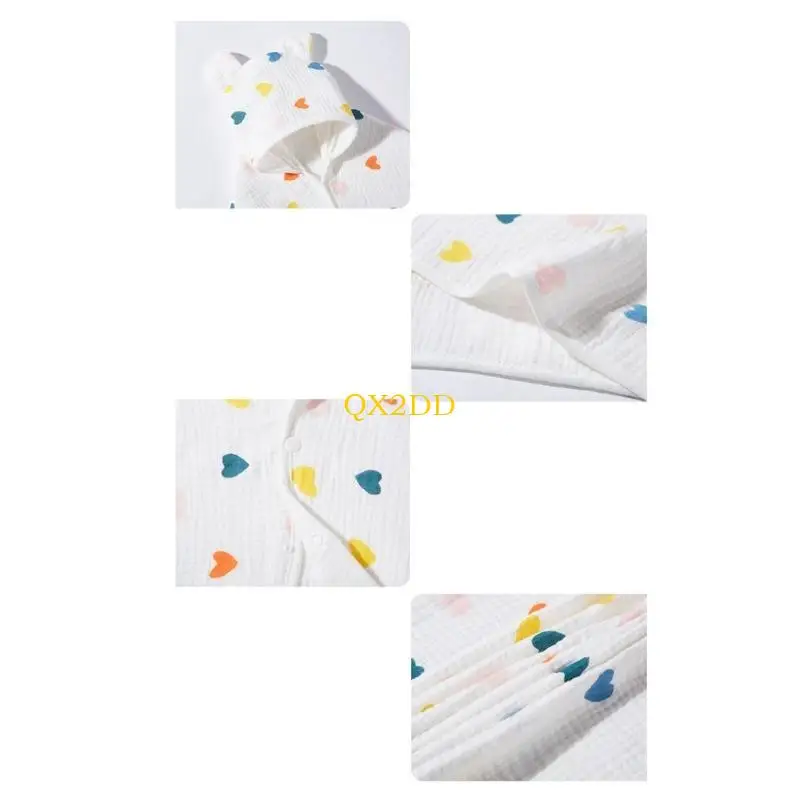 QX2D Lovely Design Baby Bath Towel Hooded Baby Towel Baby Newborn Towel with Hood