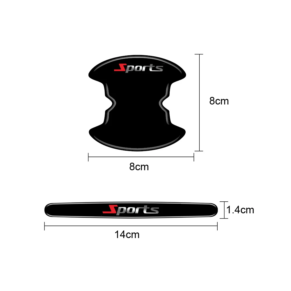 8 pçs maçaneta da porta do carro tira anti risco porta do carro tigela proteção adesivos porta do carro adesivos protetores auto acessórios exteriores