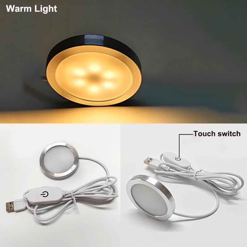 Wholesale USB DC5V Touch Dimming LED Under Cabinet Light 3W 10W LED Spotlight Mini Lamp for Kitchen Bookcase Home Bedroom Decor.