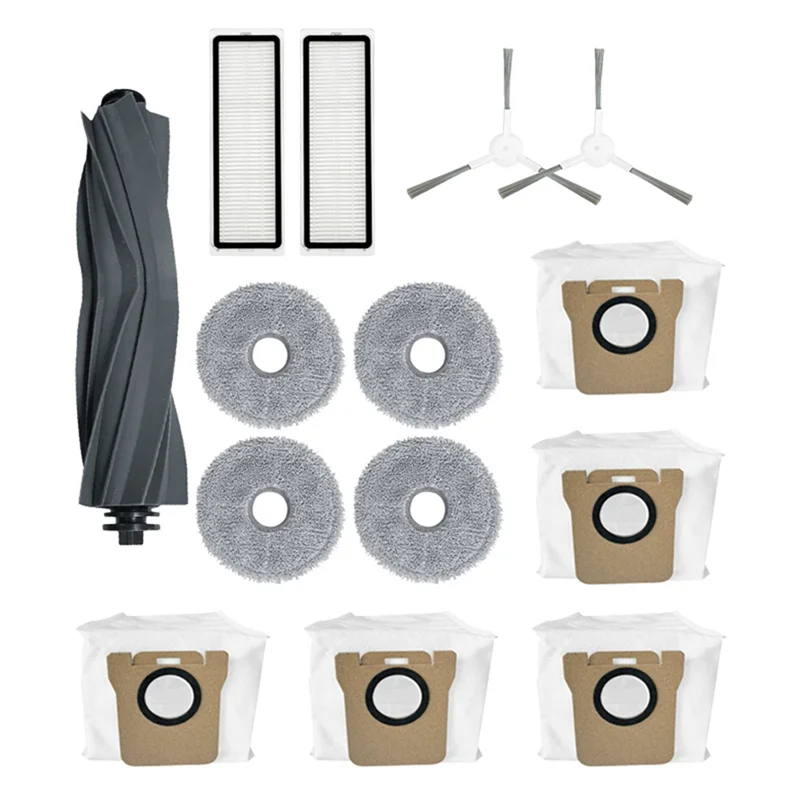 A006-مناسبة لمطاردة Dreame مكانس كهربائية للكنس أجزاء L10S الترا الرئيسية فرشاة مطاطية خرقة الجانب فرشاة تصفية كيس لجميع الغبار