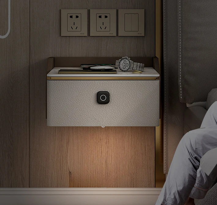 New wall-mounted suspended bedside table for bedrooms, modern floating bedside with lamp storage