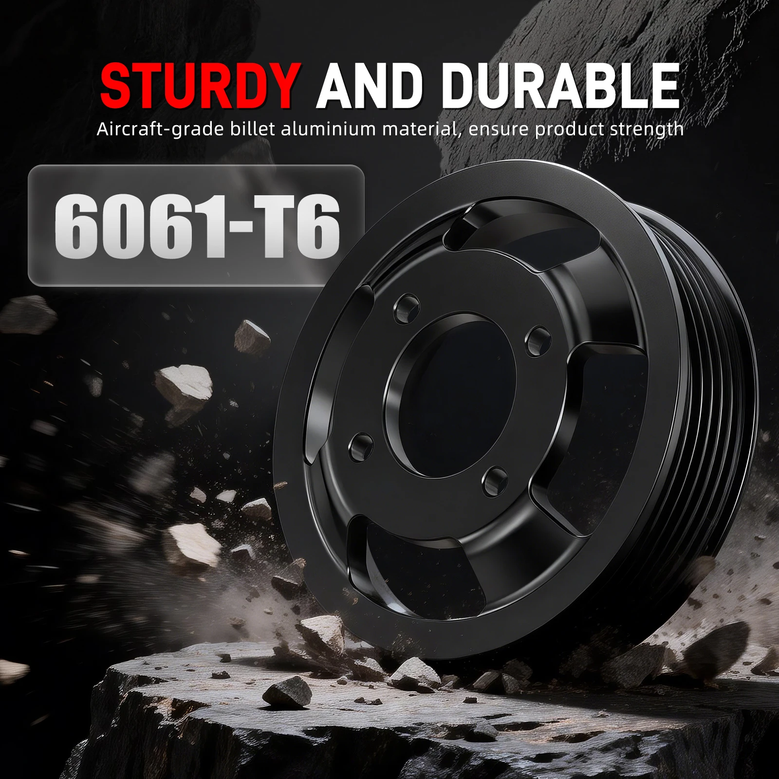BEVINSEE Water Pump Pulley For BMW E46 E39 E60 E61 E38 E65 X3 E83 X5 E53 Z4 E85 E86 Z3 325i 330i 328i 525i 530i M52TU M54 Engine - view 2