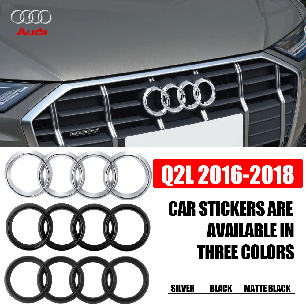 Car Front Rear Trunk 3D ABS Original Badge Replacement Stickers For AUDI Q2L 2016 2017 2018 Auto Emblem Modification Accessories