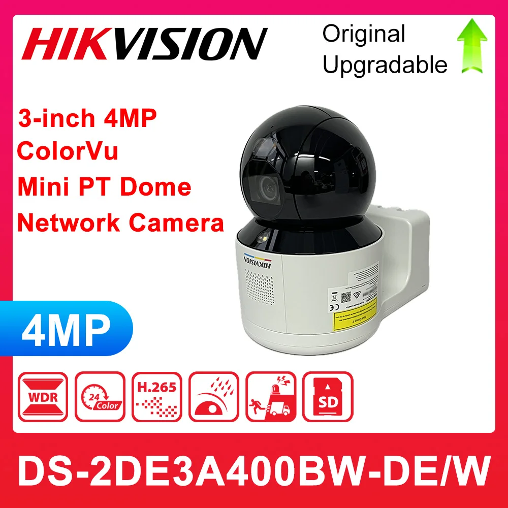 

Hikvision DS-2DE3A400BW-DE/W(T5) 3-inch 4 MP ColorVu Wi-Fi Mini PT Dome Face capture Network Camera IP66 PoE