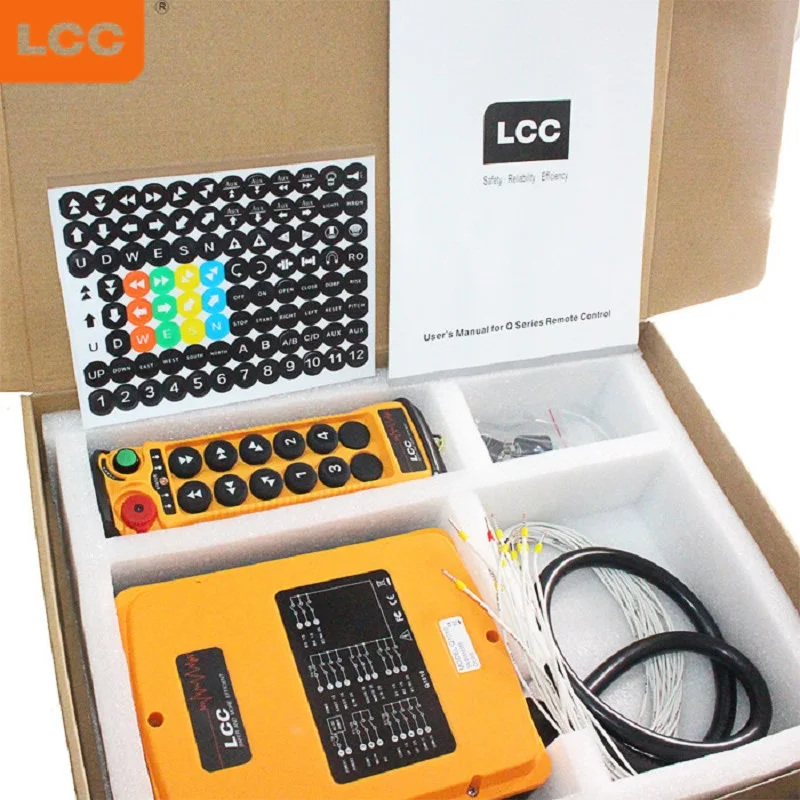 LCC Q1010 10 أزرار مزدوجة السرعة الصناعية راديو لاسلكي رافعة التحكم عن بعد رافعة المسار العلوي جسر رافعة تحكم