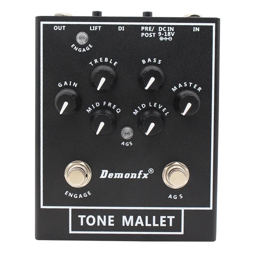 Demonfx Tone Mallet Bass Station Amps Preamp/DI Pedal de bajo para bajo eléctrico Alta calidad NUEVO