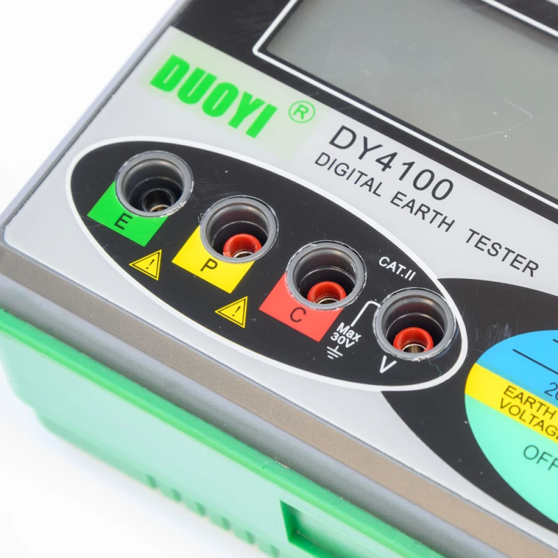 DUOYI Ground Resistance Tester Digital Protections Grounding Resistance Meter Ground Resistance Tester Earth Resistance Tester