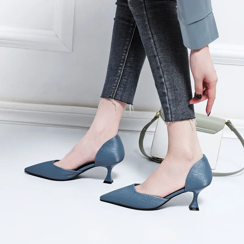 

Женские новые весенние женские лоферы 2021, модные повседневные женские туфли с острым носком на тонком каблуке, вечерние элегантные слипоны для официальной работы