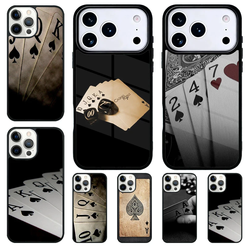 

POKER PLAYING CARDS Shockproof Phone Case for iPhone 17 Air 16e 15 11 12 14 13 Pro Max Cover Coque