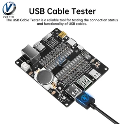 USB Data Cable Detection Board Type-C Micro USB C Cable Tester PCB Board USB Cable Checker for Short Circuit On-Off Switching