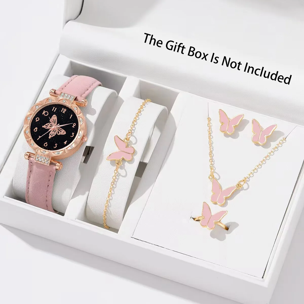 6-piece ladies' elegant quartz watch and minimalist accessory set for daily wear, holidays, and gifts for friends and family