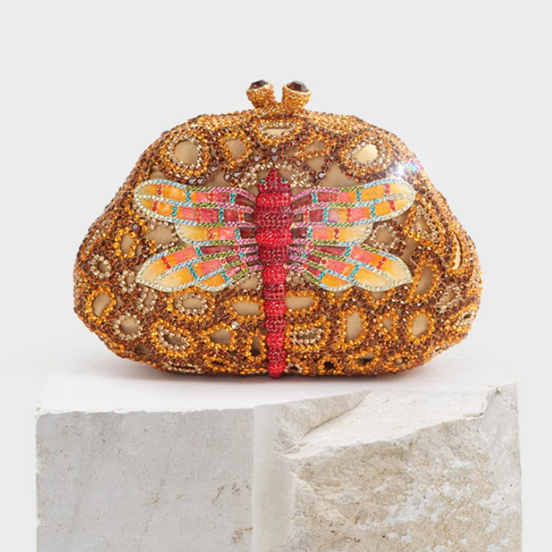 

EXCLUSIVE Butterfly Women Crystal Clutch Bags Stones Evening Clutches Purses Party Cocktail Rhinestone Purse Minaudiere Handbag