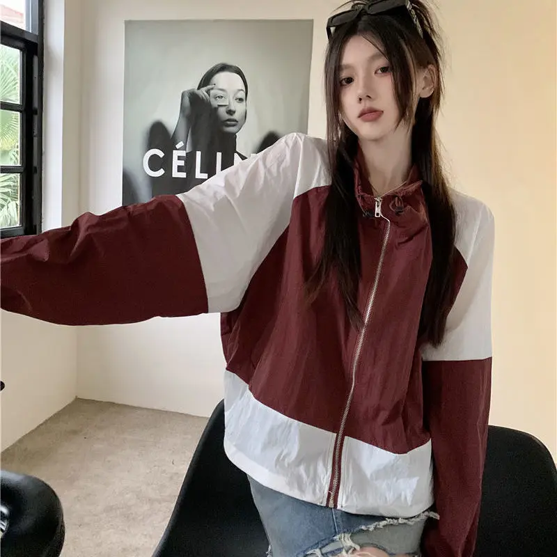 Deeptown Windbreaker Jacekt Women Oversized Korean Fashion Gorpcore Track Jackets Zipper Outdoor Windbreak Vintage Y2k Aesthetic