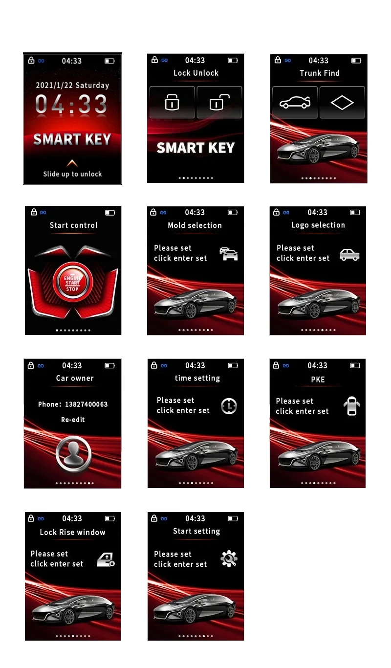 범용 원격 LCD 스마트 키, BMW, 벤츠, 아우디, 토요타, 랜드로버, 캐딜락, 렉서스, 포드, 기아용, 편안한 엔트리 카, TK800