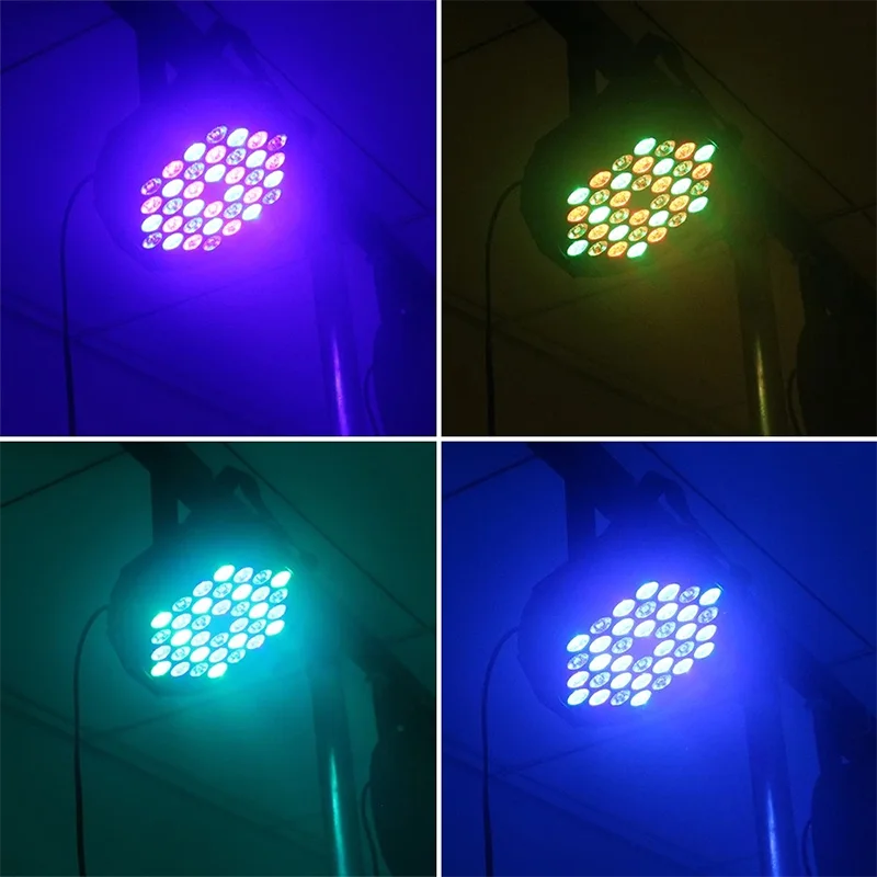 

Uponelite 4 шт. 36 светодиодов RGB Par Lights с дистанционным управлением и DMX, сценический световой эффект, проектор для церковной свадебной вечеринки, клуба