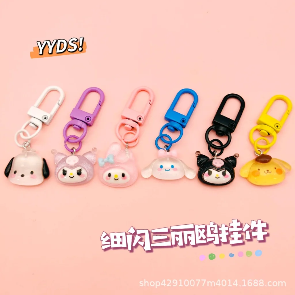 Sanrio Hello Kitty Cute Cartoon Keychain Melody Kuromi Student Cute Popular Accessory Keychain Surprise Gift Free Shipping