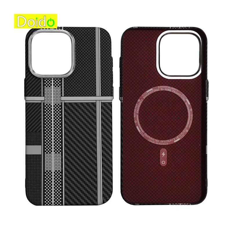 Magnetic Phone Case For iPhone 15 Pro Max Matte Karbon Patterned Case 14 Pro Hard PC iPhone 13 Pro Max Cover