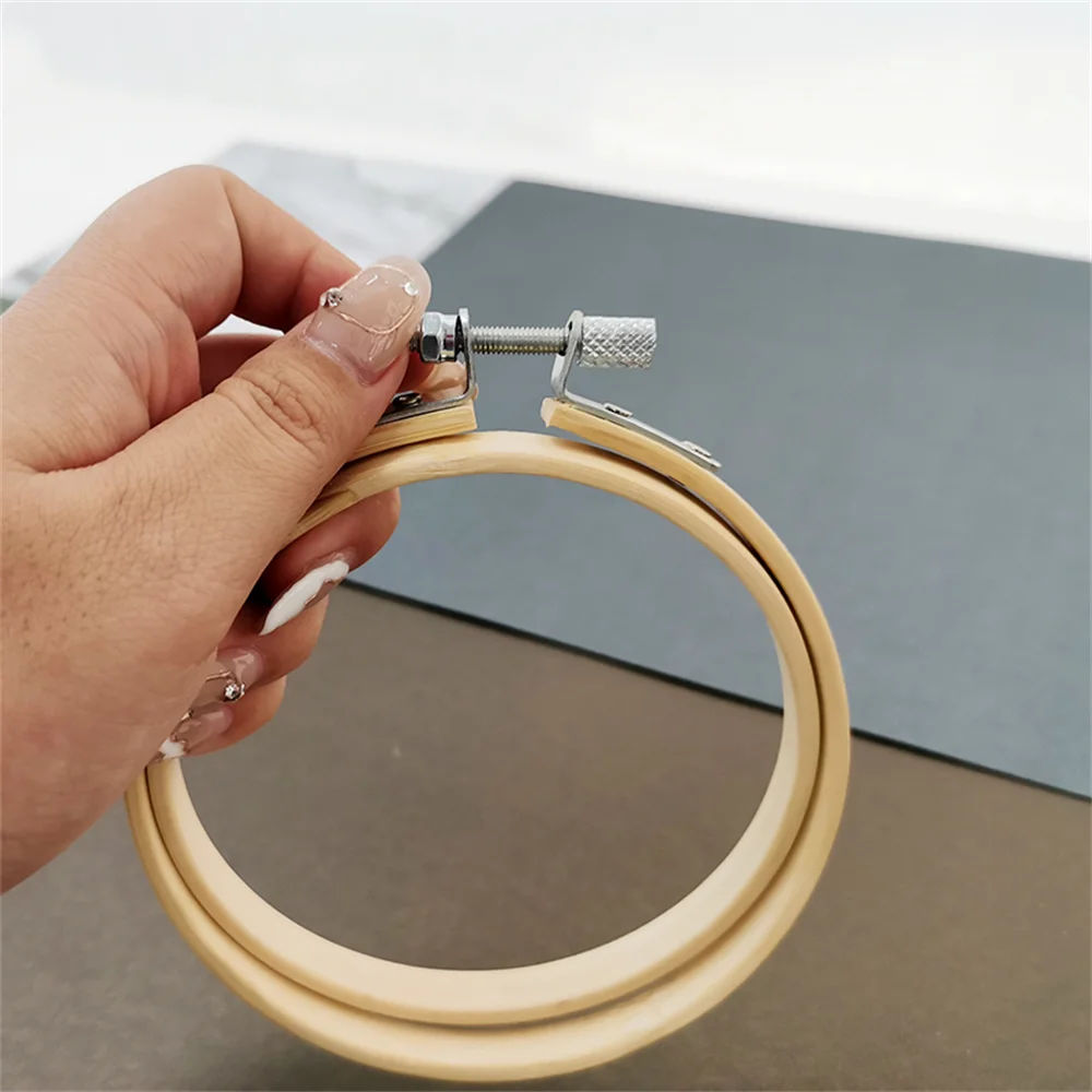 Bamboo Frame Embroidery Hoop Set Ring Circle Round Cross Stitch Hoop Ring DIY Loop Hand Sewing Tools Accessories 15/30cm