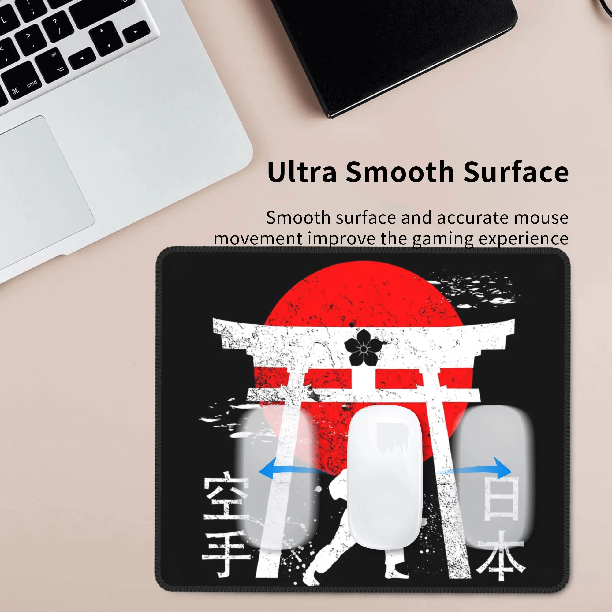 Budo Soul Karate Spirit Martial Arts Mouse Pad Computer Keyboard Mouse Mat Gaming Laptop Desk Mat Office Accessories Table Mats