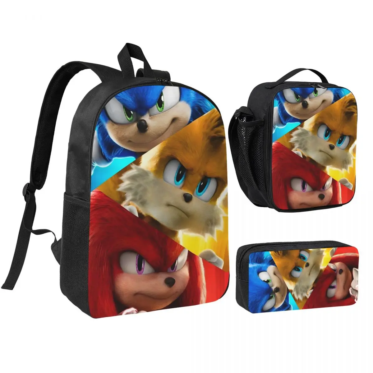 

Рюкзак Shadow 3pecs/set для подростковых мультяшных игр, школьный рюкзак, сумка для обеда, пенал