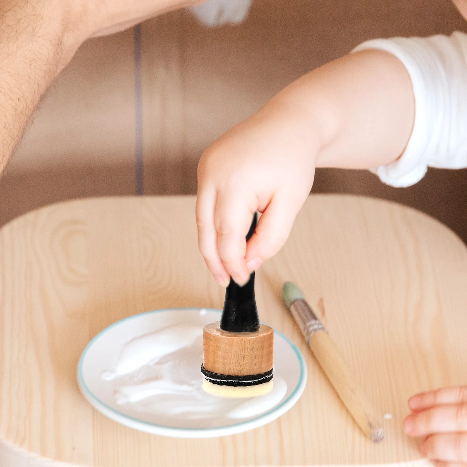 Almohadilla de espuma de repuesto redonda, ayuda para mezclar tinta, herramienta auxiliar, esponja de socorro, Mini almohadillas para bocetos