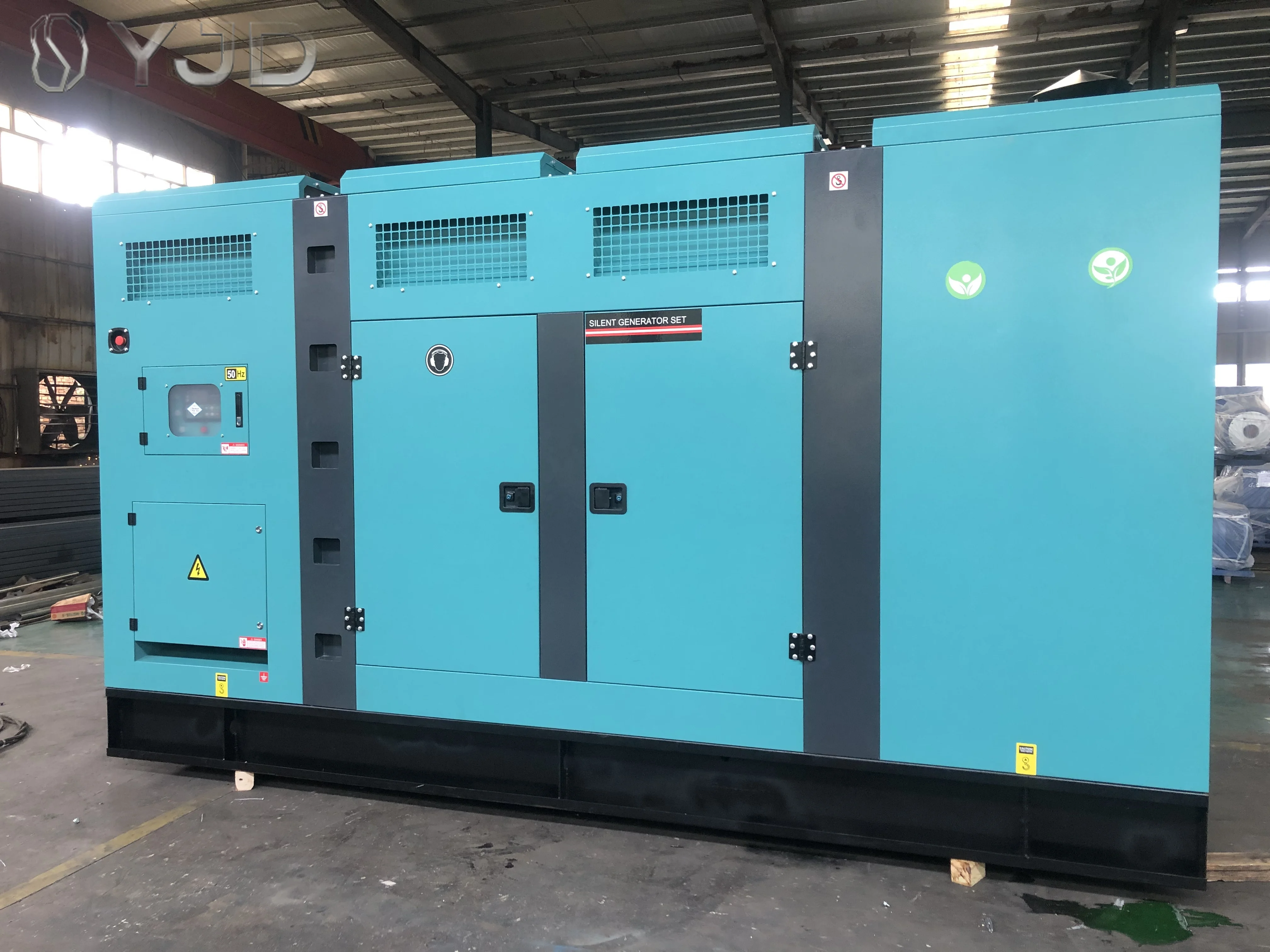 6M33D633E200 633KW 790KVA Super Silent Canopy Type Diesel Generator Brushless Alternator Remote Start Control 50Hz