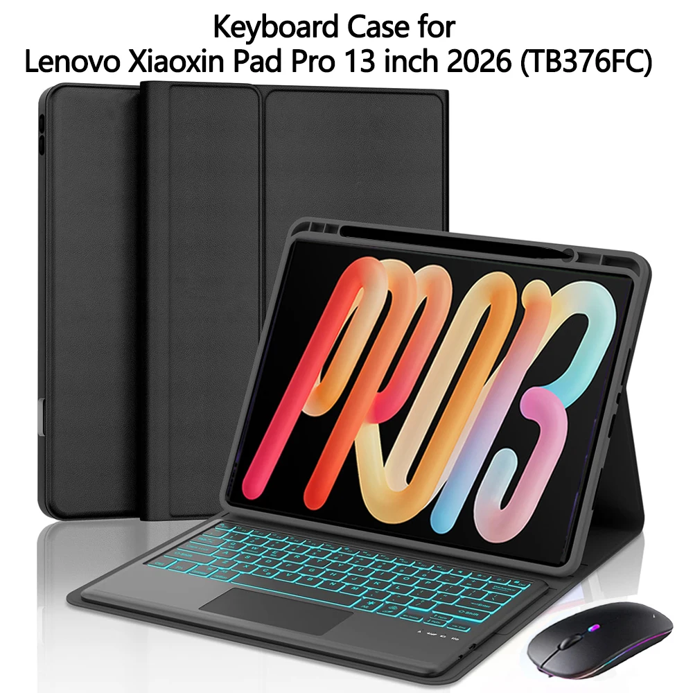 Case for Lenovo Xiaoxin Pad Pro 13 inch 2026, Detachable Keyboard Cover for Xiaoxin Pad Pro 13 with Pen Slot