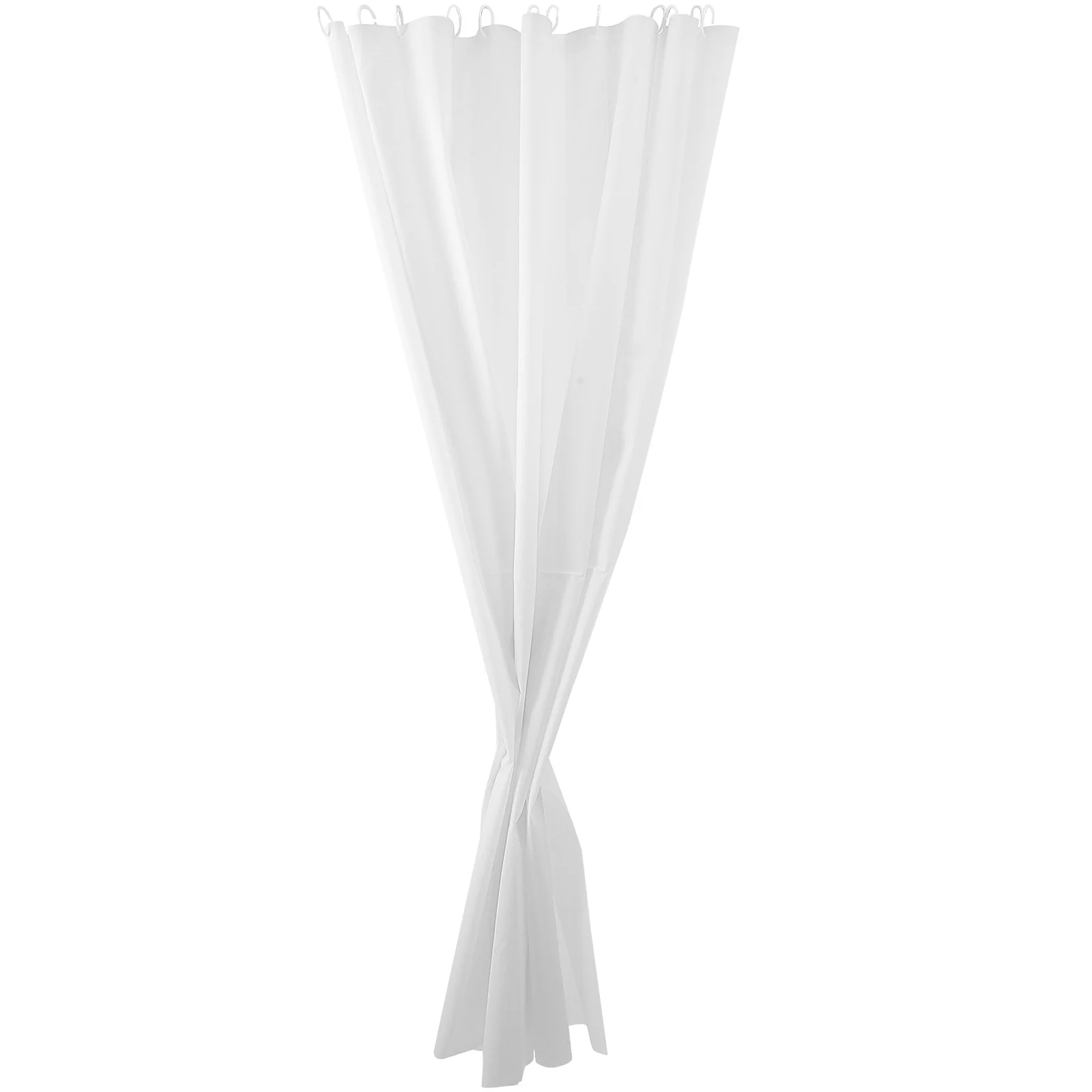 

Bath Waterproof Curtain Solid Color Peva Curtain 180x180CM White Solid Color PEVA Large Bathroom Decor Curtains Hooks Included