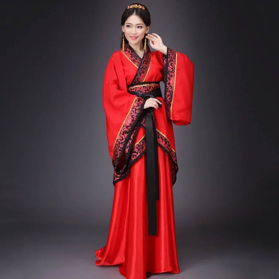 Hanfu Nationale Chinese Dans Kostuum Mannen Oude Cosplay Traditionele Chinese KledingVrouwen Hanfu Kleding Dame Podium Jurk