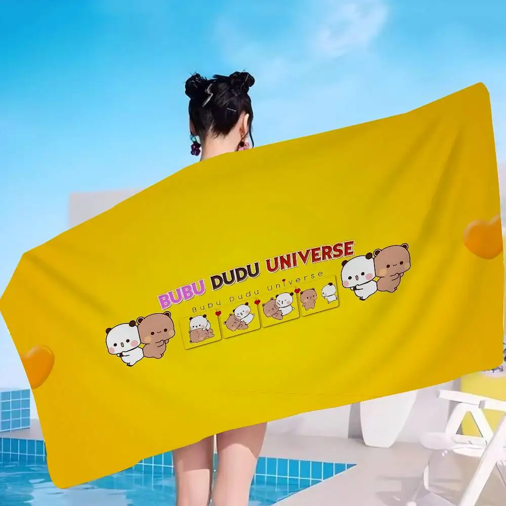 Bubu And Dudu Cute Cartoon Welcome Beach Towel Colorful Bath Towels For Girl Microfiber Quick Dry Custom Sand Free Beach Yoga