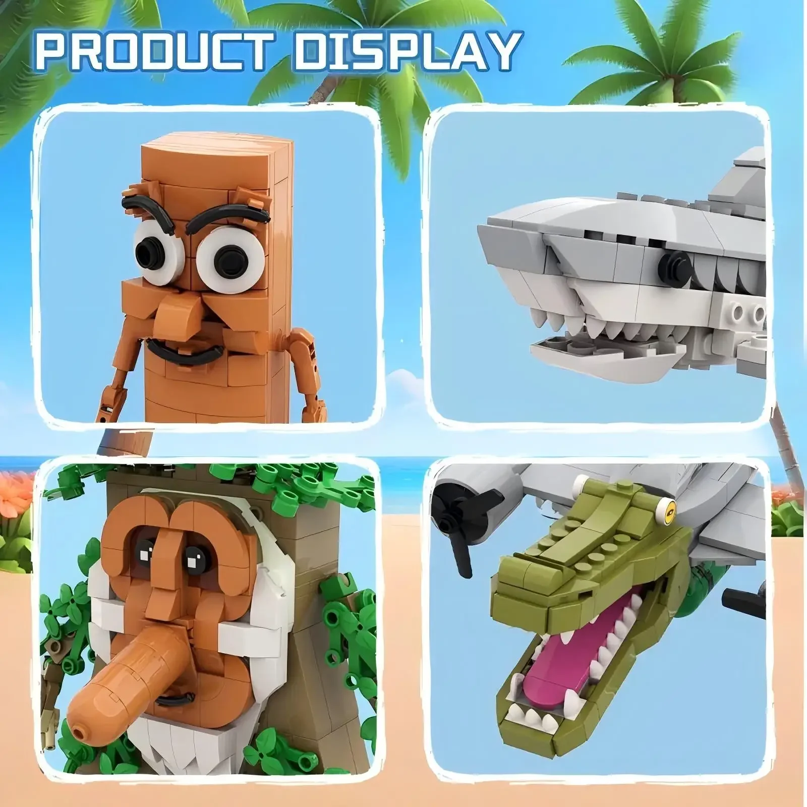

Модель DIY Детские игрушки Подарок MOC Creative AI Brainrot Животные Bombardiro Crocodilo Строительные блоки Tralalero Tralala Brr brr Patapim