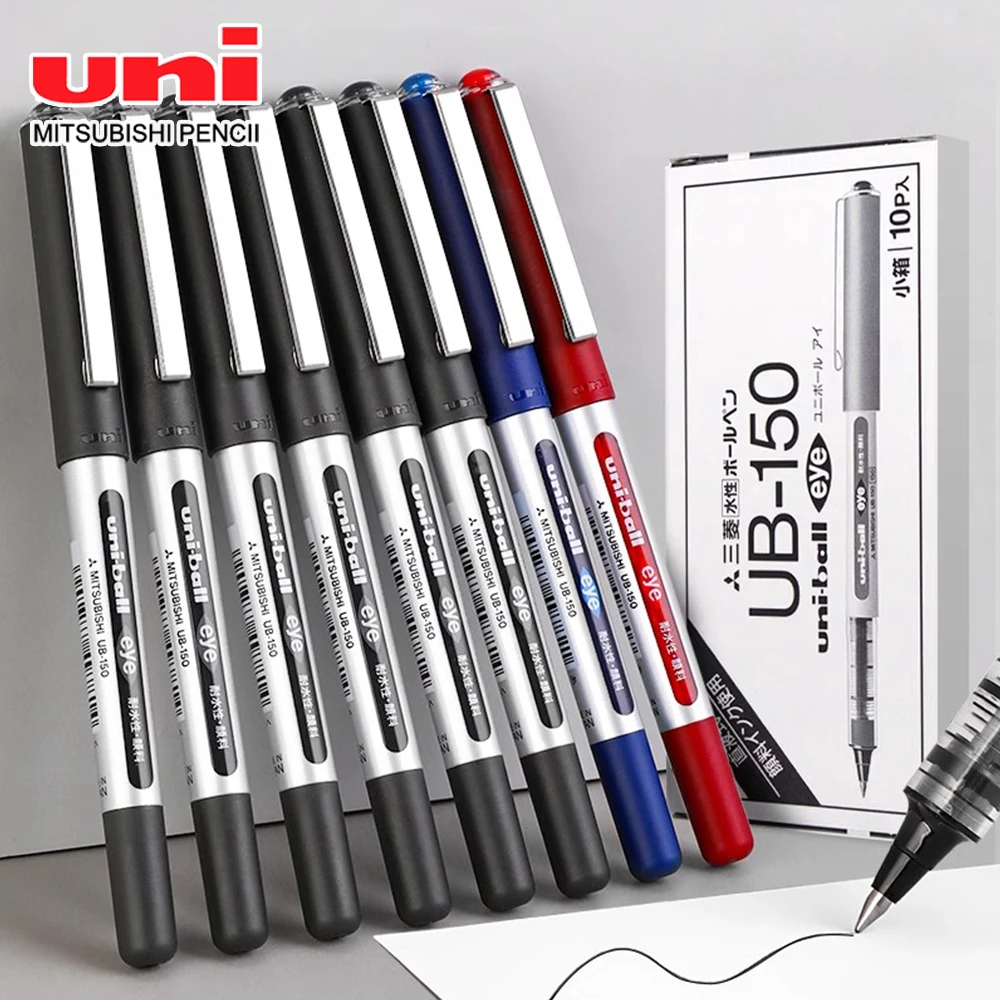 

3pcs Japan UNI Straight Liquid Gel Pen UB150/157 Bullet Head 0.38/0.5/0.7mm Large Capacity Business School Office Supplies