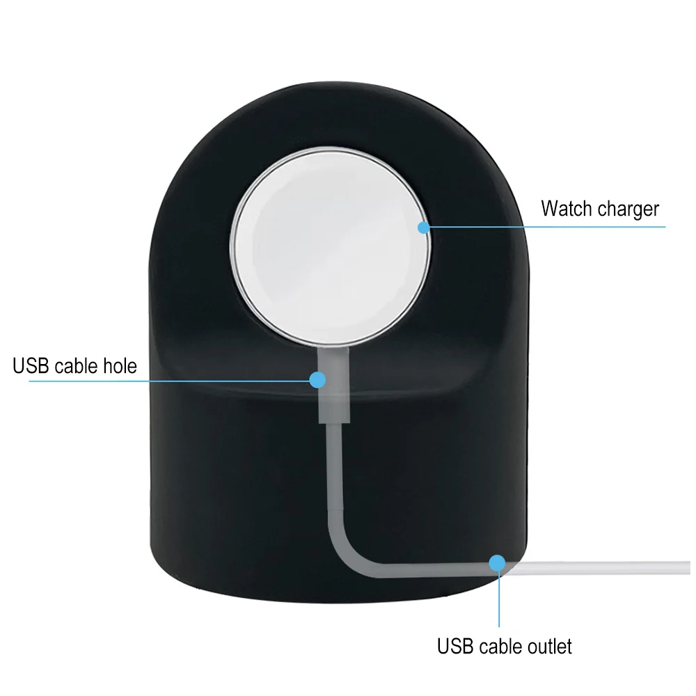 Draadloze Smart Siliconen Horloge Houder Oplader Standaard Desktop Tafel Beugel Voor Iwatch 7 6 5 4 3 2 Se 1