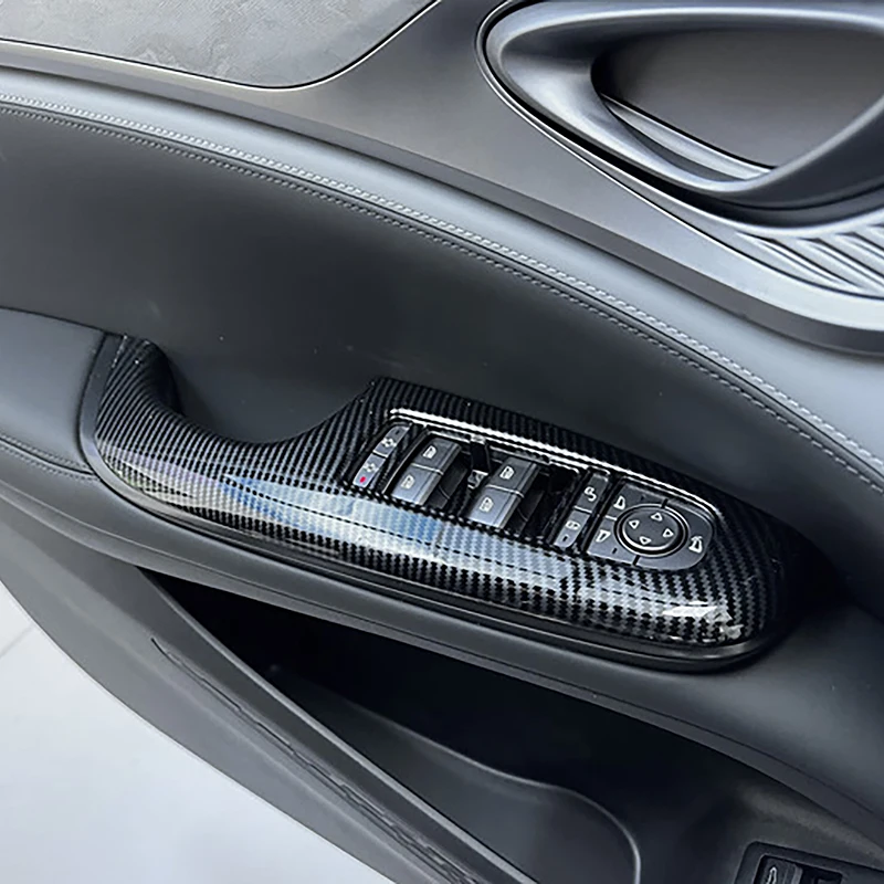 

Car Styling Window Glass Lifting Buttons Frame Decoration Cover Trim For BYD Seal dmi 2023 2024 LHD Interior Accessories