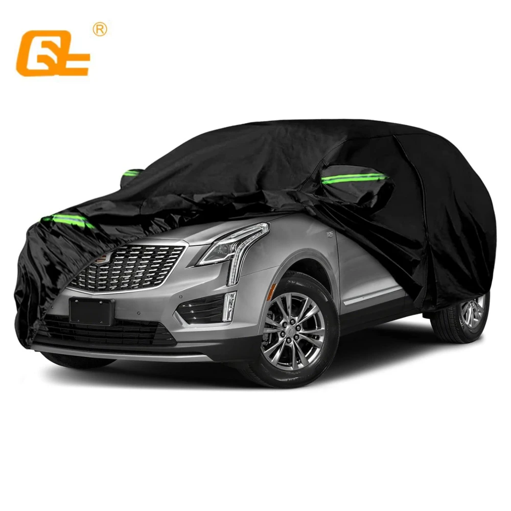 210T водонепроницаемые автомобильные чехлы на заказ, подходят для Cadillac XT5 2016-2025, всепогодные с молнией двери, защита от снега, дождя, пыли и града