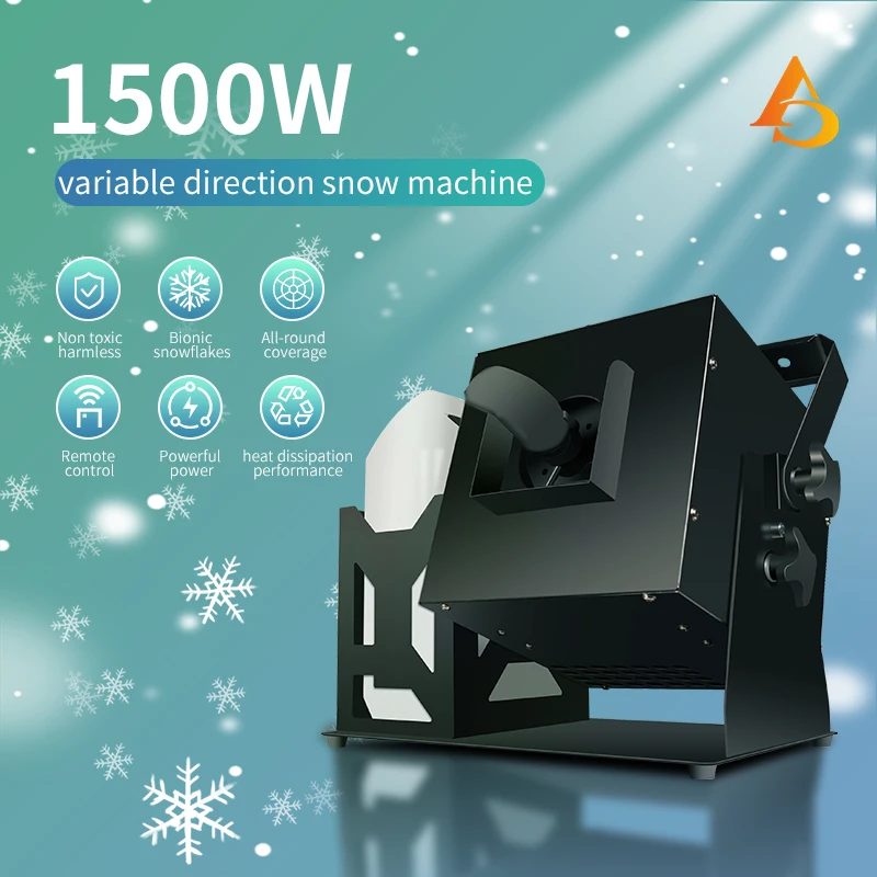 1500W DMX Snow Machine Remote Control Suitable for Wedding, DJ, Club, Theater, Party, Christmas Stage, Dance Event