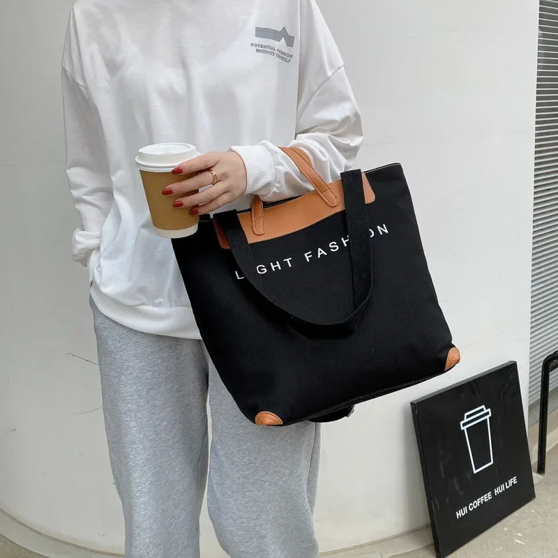 Korean Version Handbag Women Tote Bags Casual Commuter Shoulder Bag Female Ins New Fashion Ladies Messenger Canvas Large Bag